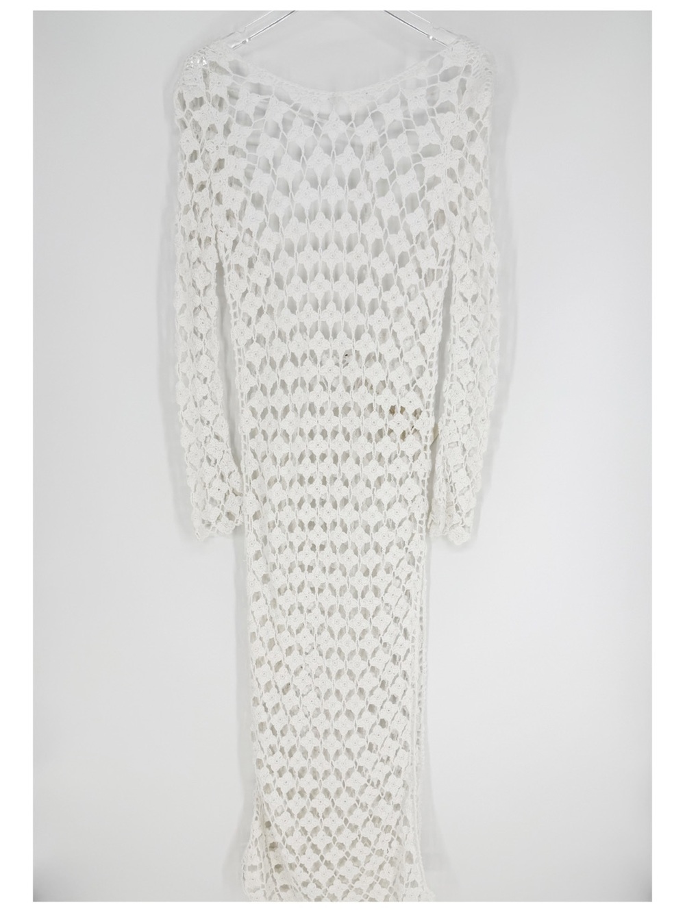 NWT Tularosa Arella Crochet Maxi Cover Up M White - Picture 2 of 7